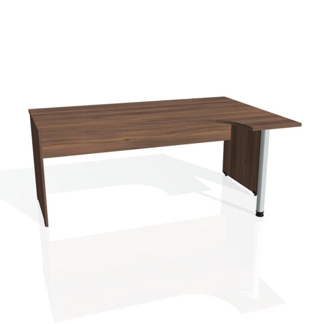 [ON180177] Pracovní stůl Gate, ergo, levý, 180x75,5x120 cm, ořech/ořech