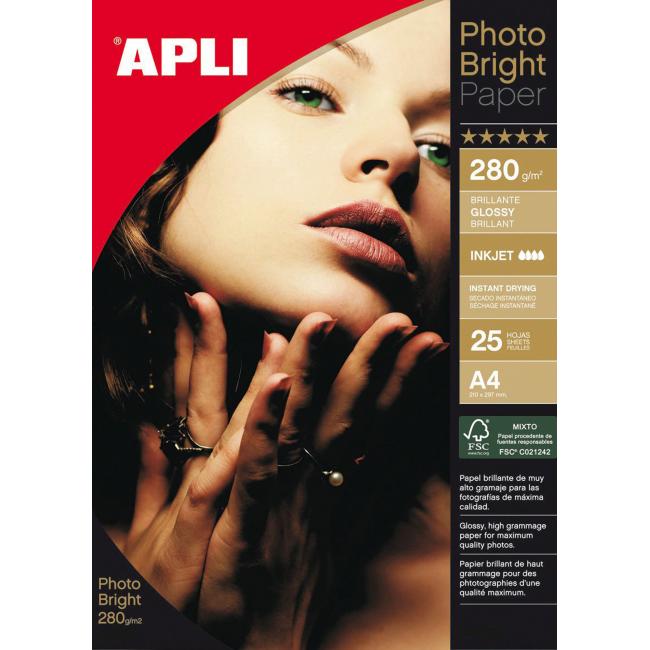 [AG004458] Fotopapír APLI A4 Bright, 280g, 25 listů