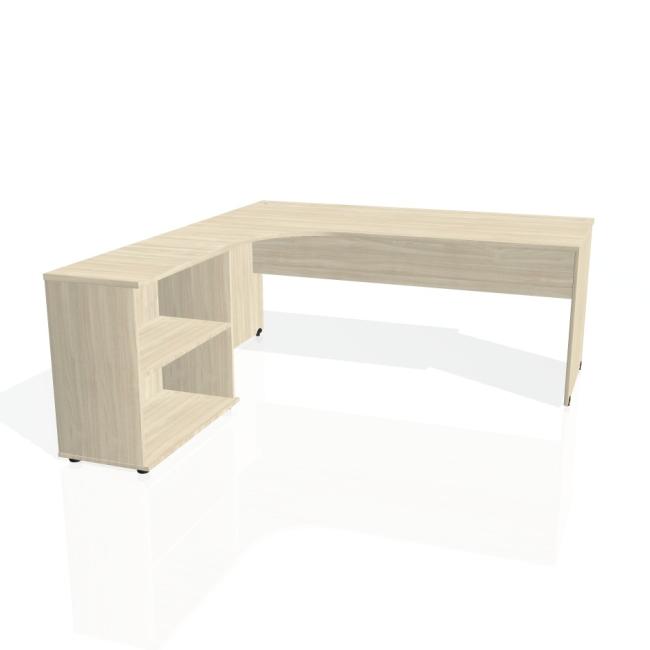 [ON180411] Pracovní stůl Gate, ergo, pravý, 180x75,5x200 cm, akát/akát