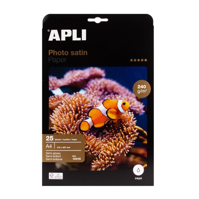 [AG010415] Fotopapír APLI A4 Satin, 240g, 25 listů