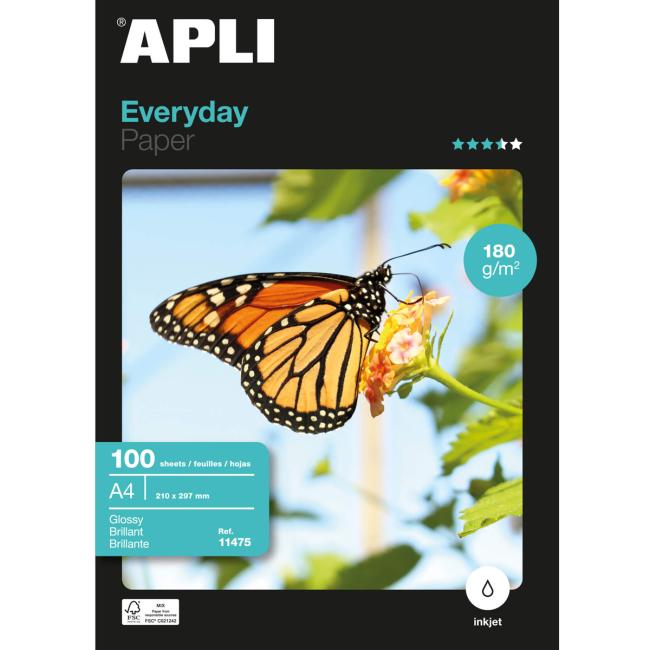 [AG011475] Fotopapír APLI, A4 Everyday, 180g, 100 archů