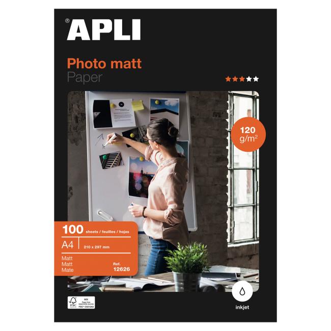 Fotopapír APLI A4 matný, 120g, 100 archů