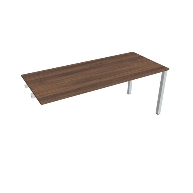 Jednací stůl Uni k podél. řetězení, 180x75,5x80 cm, ořech/šedá