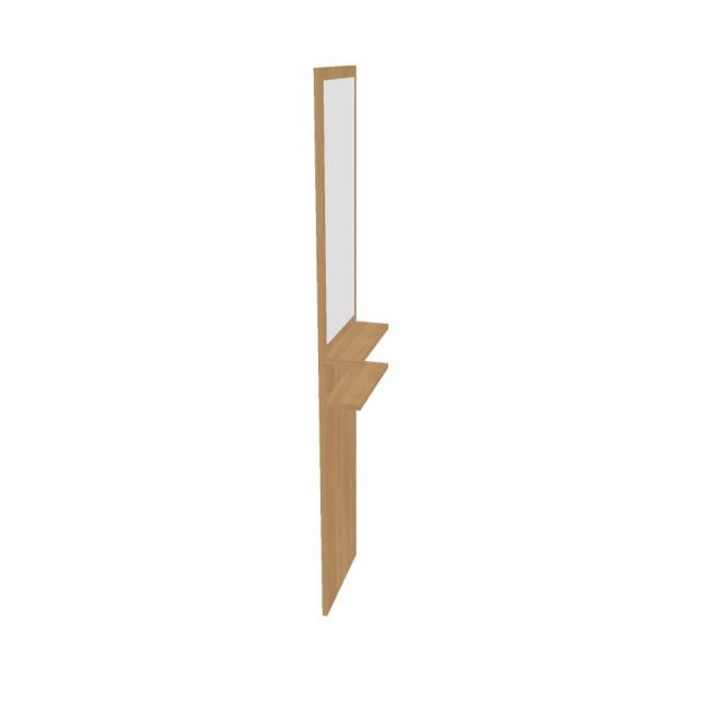 Odkládací stěna Hobis se zrcadlem, 185 cm, dub