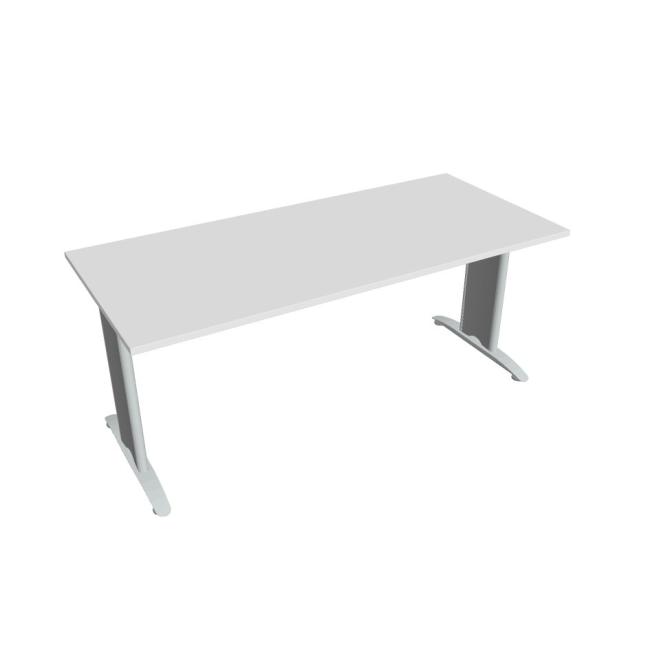 Jednací stůl Flex, 180x75,5x80 cm, bílý/kov