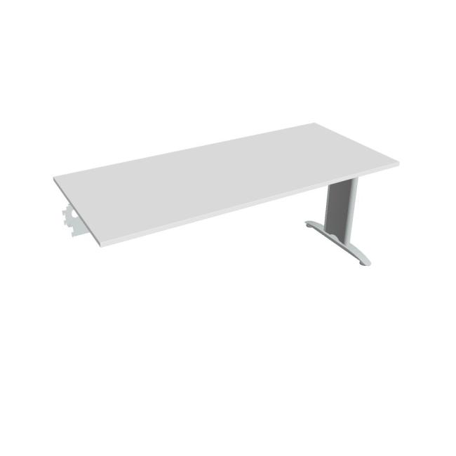 Jednací stůl Flex, 180x75,5x80 cm, bílý/kov