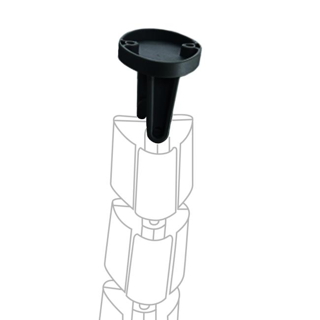 Držák pro uchycení kabelového organizéru pod desku 7x5x5 cm, černý