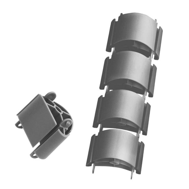 Prodloužení kabelového organizéru Hobis, 7×40 cm, šedý