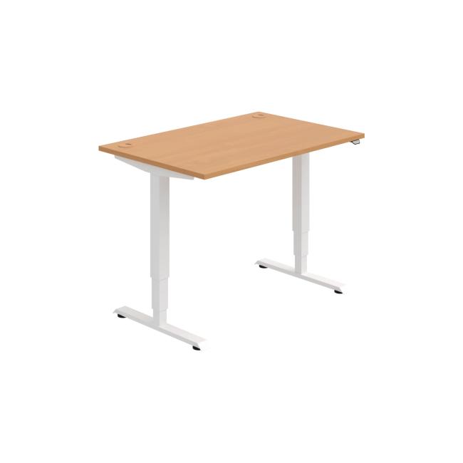 [ON211126] Pracovní stůl RUN, ZO, 3S, 120x64,5-130,5x80 cm, buk/bílá