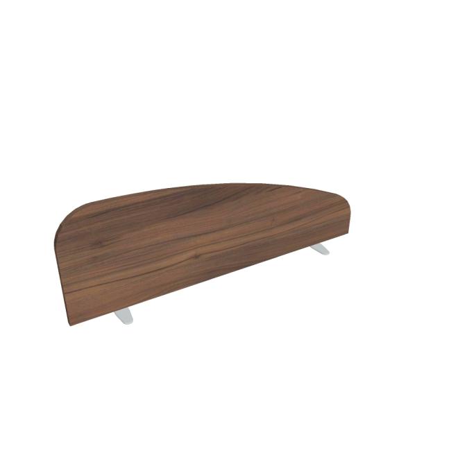 Paraván Hobis na plochu stolu, oblý, 120 cm, ořech