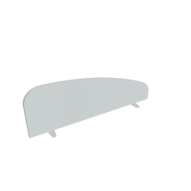 [ON211580] Paraván Hobis na plochu stolu, oblý, 120 cm, šedá