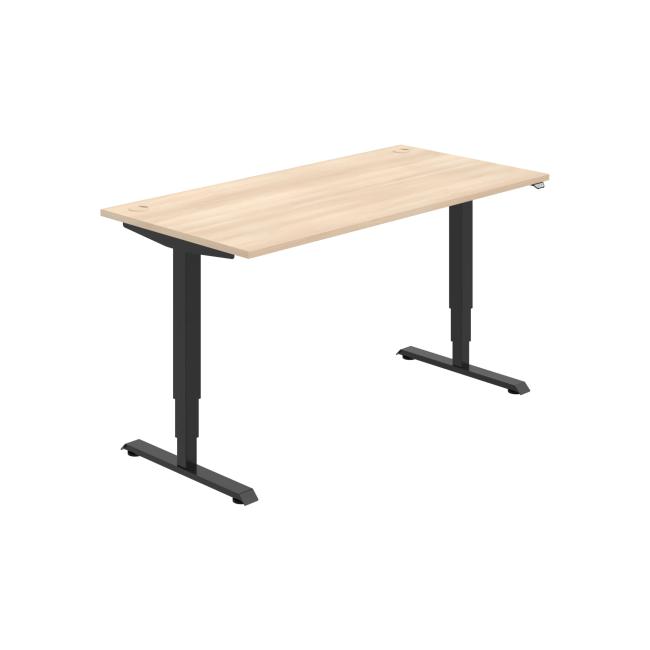 Pracovní stůl RUN, ZO, 3S, 160x64,5-130,5x80 cm, akát/černá