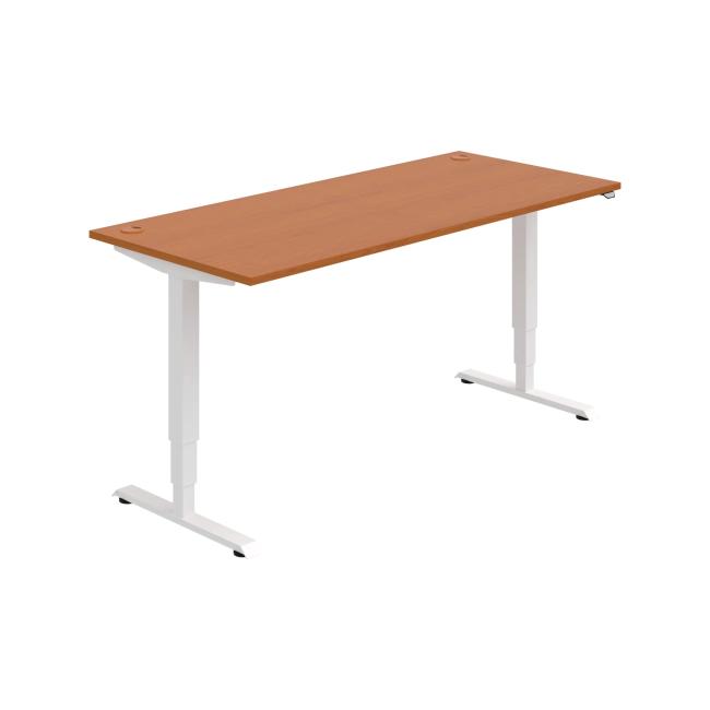 [ON217156] Pracovní stůl RUN, ZO, 3S, 180x64,5-130,5x80 cm, třešeň/bílá
