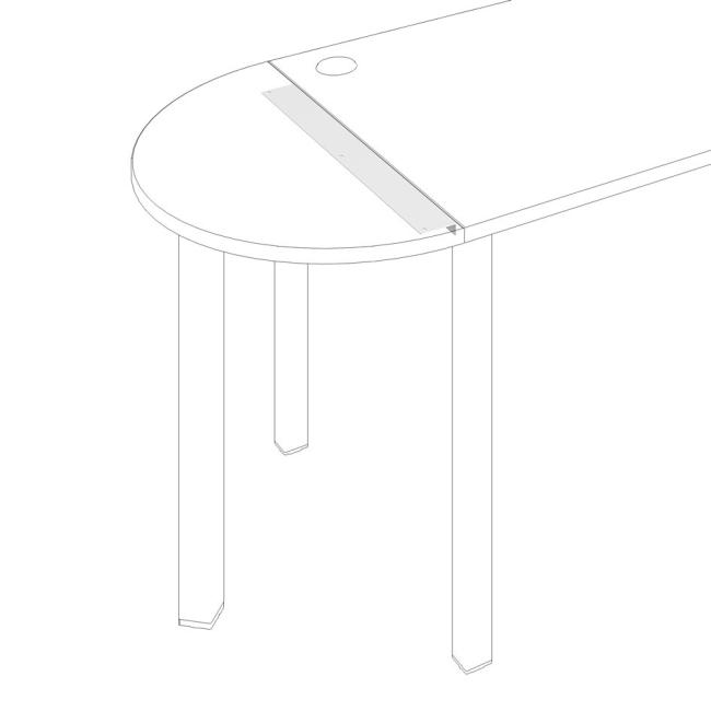 Spojovací úhelník Uni pro stoly 80 cm