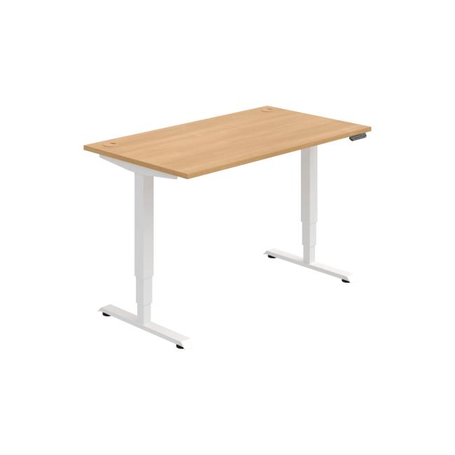 [ON223146] Pracovní stůl RUN, PO, 3S, 140x64,5-130,5x80 cm, dub/bílá