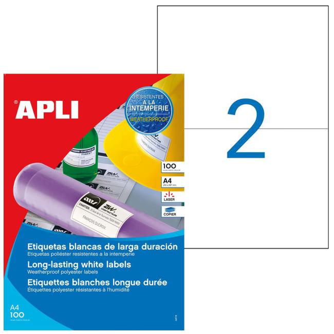 [AG101167] Etikety polyesterové 210x148,5mm Agipa A4 100 archů