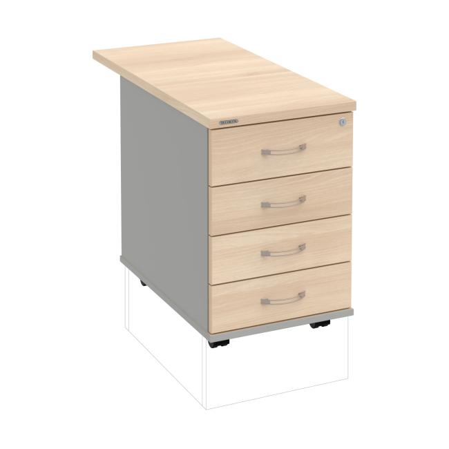 Kontejner Hobis, 40x60x80 cm, akát/šedý