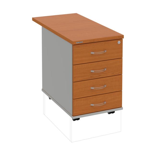 Kontejner Hobis, 40x60x80 cm, třešeň/šedý