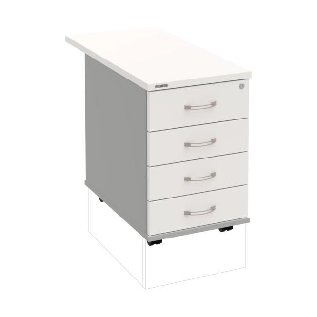 Kontejner Hobis, 40x60x80 cm, bílá/šedá