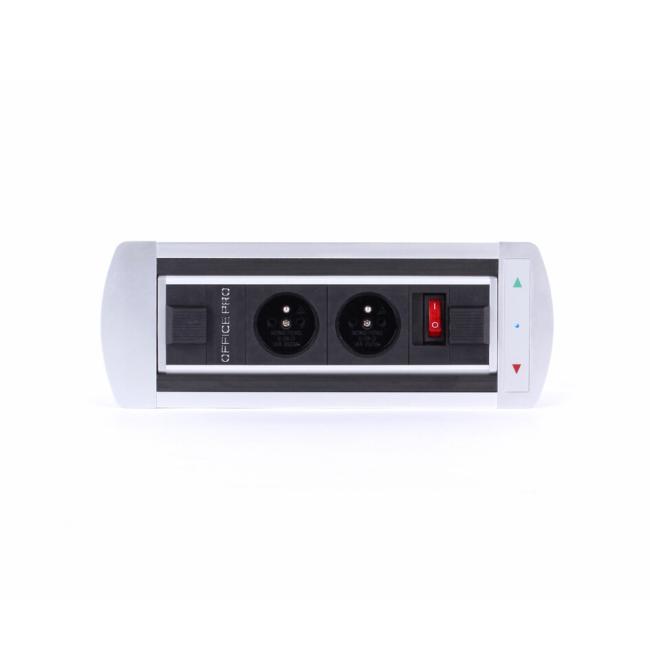 [ON290020] Zásuvkový elektr. otočný panel Vault 011, stříbrný