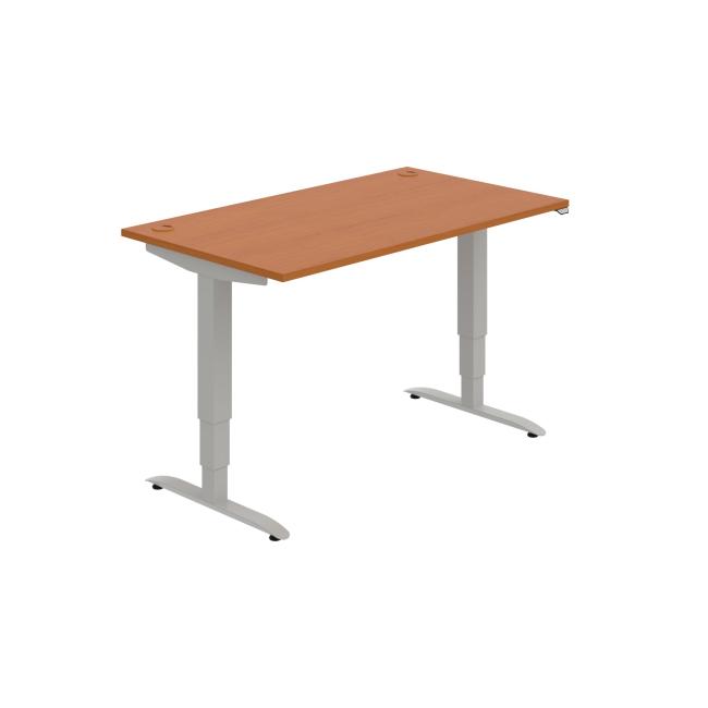 [ON314053] Pracovní stůl Motion, ZO, 3S, 140x61 - 128x80 cm, třešeň/šedá