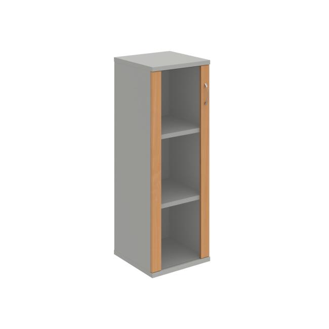 Policová skříň Strong L, 40x115,2x40 cm, buk/šedá