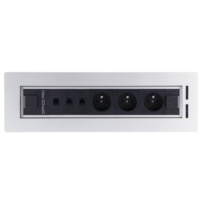 [ON390060] Zásuvkový elektr. otočný panel Vault V002, stříbrný