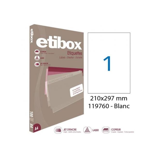 Etikety univerzální 210x297mm Etibox A4 100 archů