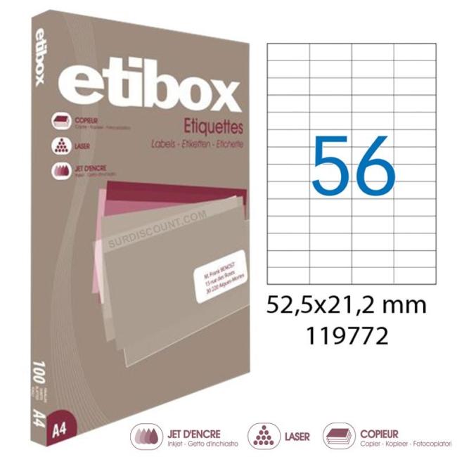 [AG119772] Etikety univerzální 52,5x21,2mm Etibox A4 100 archů