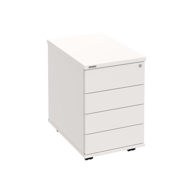 Kontejner Hobis, 40x60x60 cm, bezúchytkové otevírání, bílý/bílý