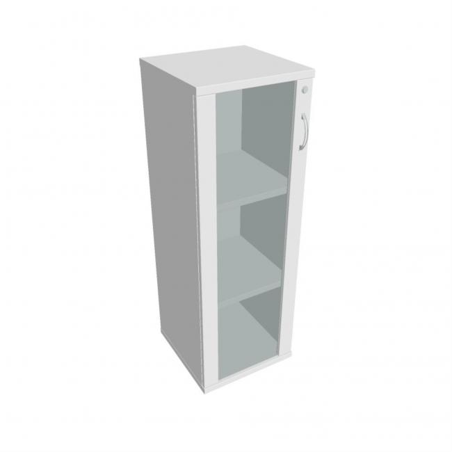 Policová skříň Strong, zámek, L, 40x115,2x40 cm, bílá/bílá