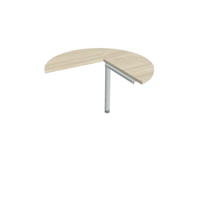 Doplňkový stůl Cross, levý, 100x75,5x(60x60) cm, akát/kov