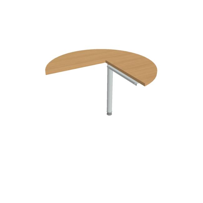 Doplňkový stůl Cross, levý, 100x75,5x(60x60) cm, buk/kov