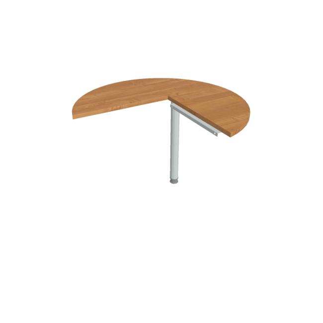 Doplňkový stůl Cross, levý, 100x75,5x(60x60) cm, olše/kov