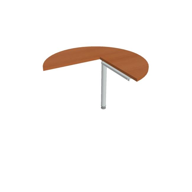 Doplňkový stůl Cross, levý, 100x75,5x(60x60) cm, třešeň/kov