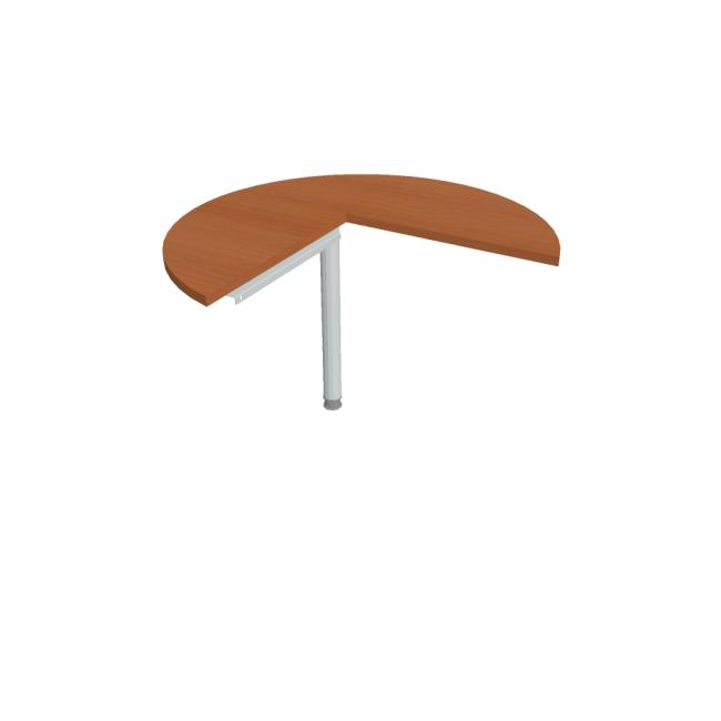 Doplňkový stůl Cross, pravý, 100x75,5x(60x60) cm, třešeň/kov