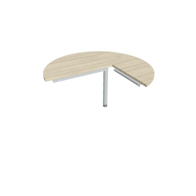 Doplňkový stůl Cross, levý, 120x75,5x(80x60) cm, akát/kov