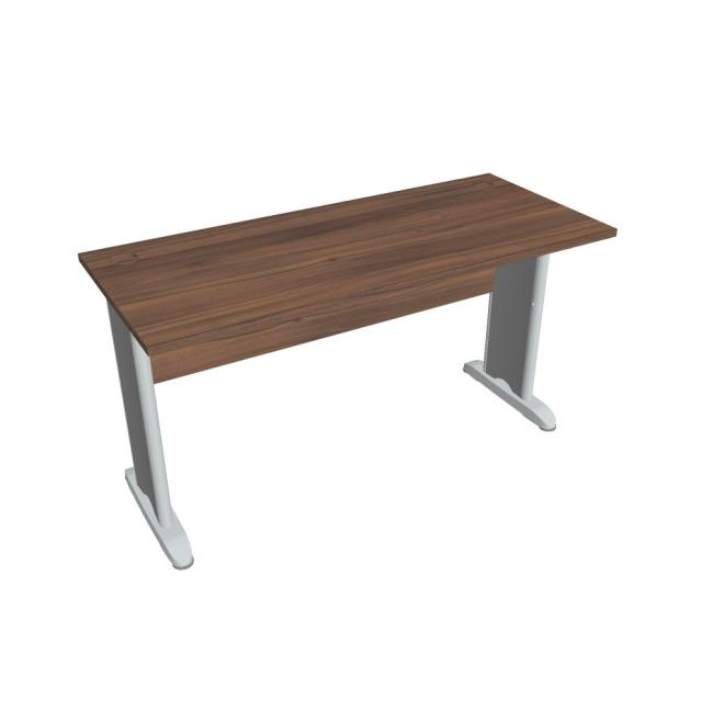 Pracovní stůl Cross, 140x75,5x60 cm, ořech/kov