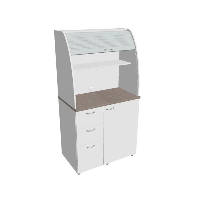 Kuchyňka bez vybavení levá, 100x189, 1x60 cm, bílá/bílá