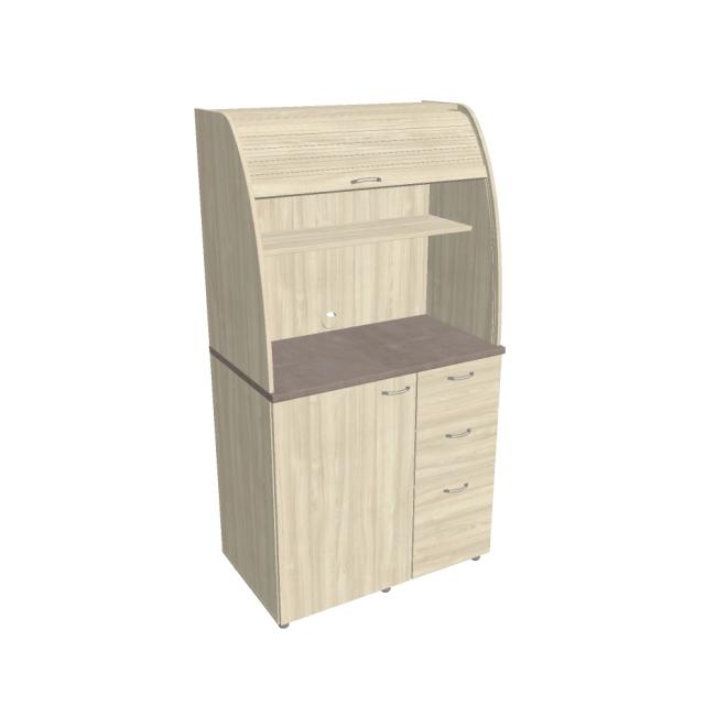 Kuchyňka bez vybavení pravá, 100x189,1x60 cm, akát/akát