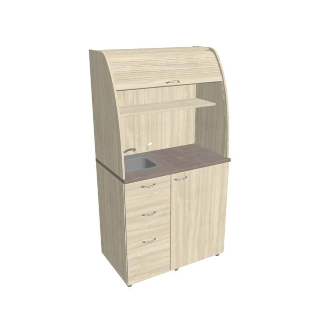 [ON450311] Kuchyňka s dřezem a baterií levá, 100x189,1x60 cm, akát/akát