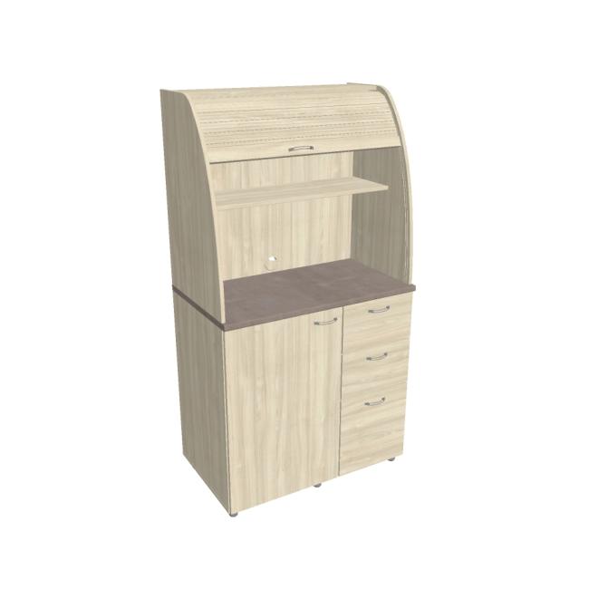 [ON450611] Kuchyňka s lednicí pravá, 100x189,1x60 cm, akát/akát