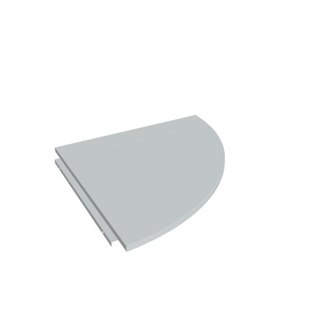 Doplňkový stůl Cross, pravý, 80x80 cm, šedá