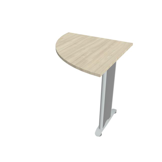 Doplňkový stůl Cross, levý, 80x75,5x80 cm, akát/kov