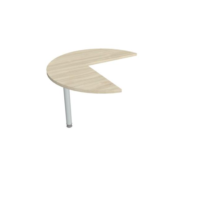 Doplňkový stůl Flex, levý, 100,0x75,5x(60x60) cm, akát/kov
