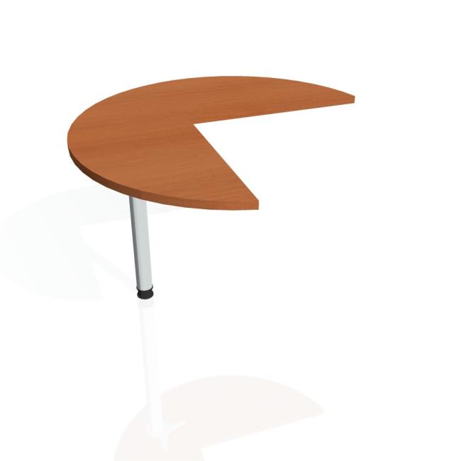 Doplňkový stůl Flex, levý, 100,0x75,5x(60x60) cm, třešeň/kov