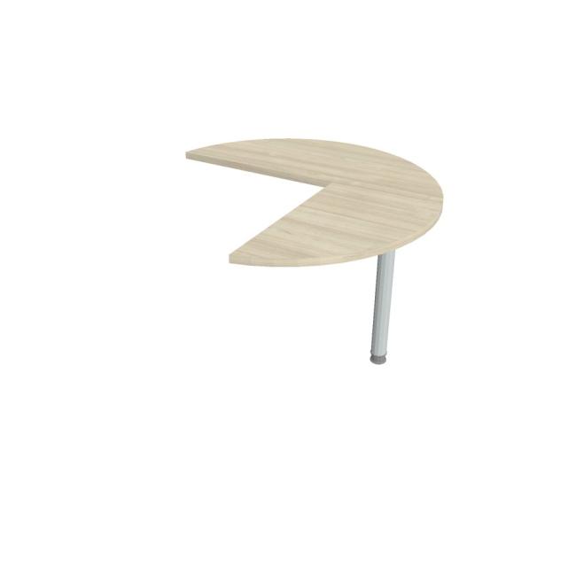 Doplňkový stůl Flex, pravý, 100,0x75,5x(60x60) cm, akát/kov