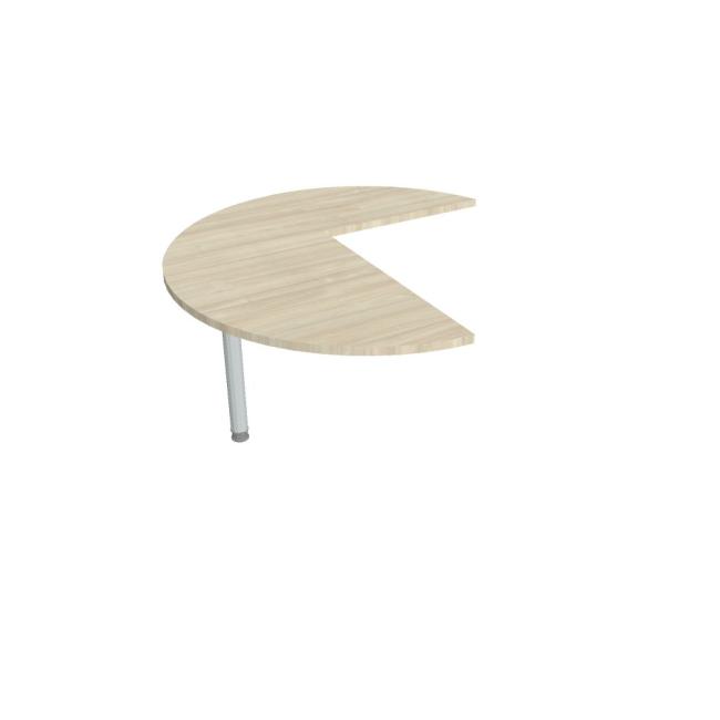 Doplňkový stůl Flex, levý, 120x75,5x(80x60) cm, akát/kov