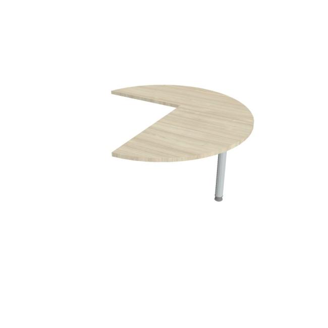 Doplňkový stůl Flex, pravý, 120x75,5x(60x80) cm, akát/kov