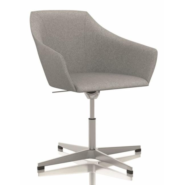 [AN130011] Čalouněné křeslo Wind Cross, hliníková podnož, látka VIS001 béžová